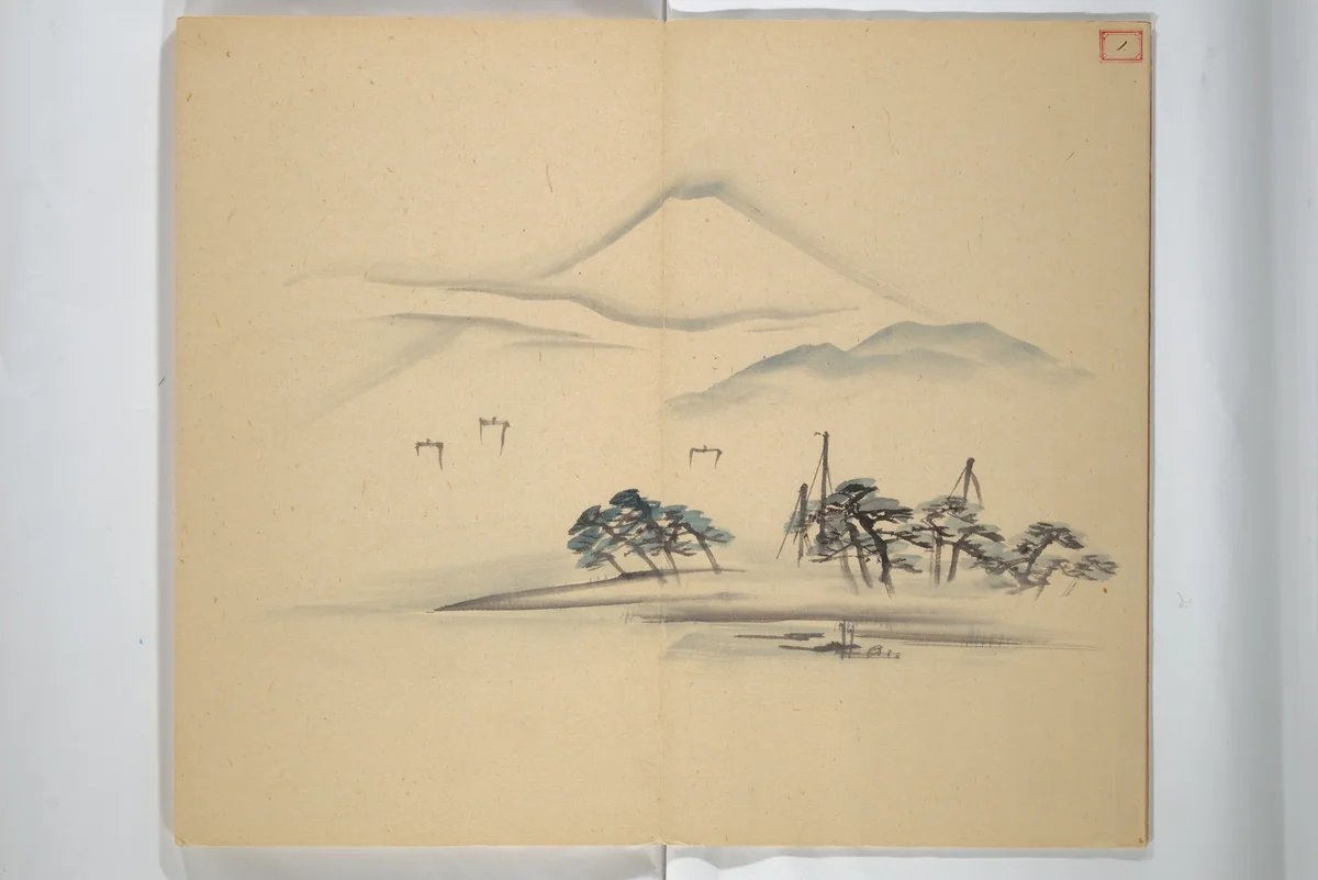 Album [of works] by the master Koiso Zensetsusō (complete) (Koiso Zensentsusō sensei gajō-kan) 小磯前雪窓先生画帖完 by Koiso Zensetsusō (小磯前雪窓), book, 1832-1902