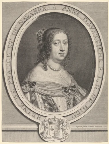 Anne of Austria by Robert Nanteuil, print, 1660