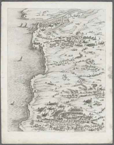 The Siege of La Rochelle: Plate 5 by Jacques Callot, print, 1628-1630