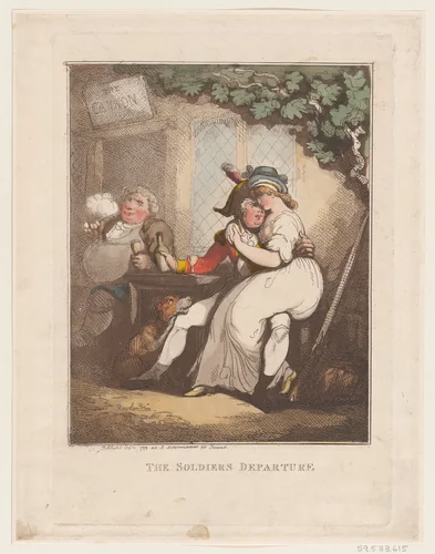 The Soldier's Departure by Thomas Rowlandson, print, 1799