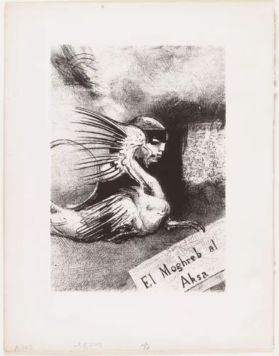 Frontispiece from El Moghreb-al-Aksa by Odilon Redon, print, 1889