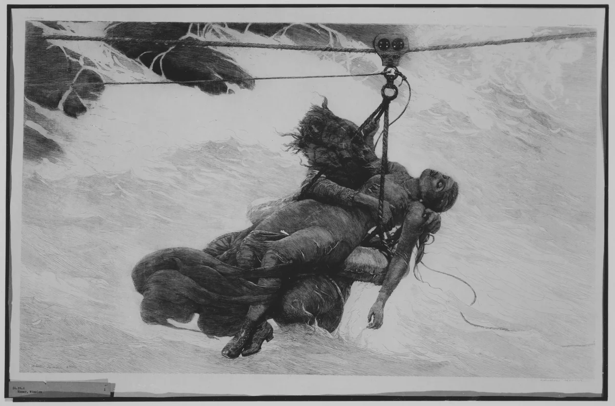 Saved by Winslow Homer, print, 1889
