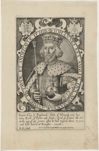 King John of England by Renold Elstrack, print, 1571-1625