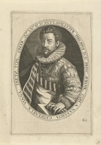 Portret van Filips graaf van Nassau by Unknown, print, 1579-1615
