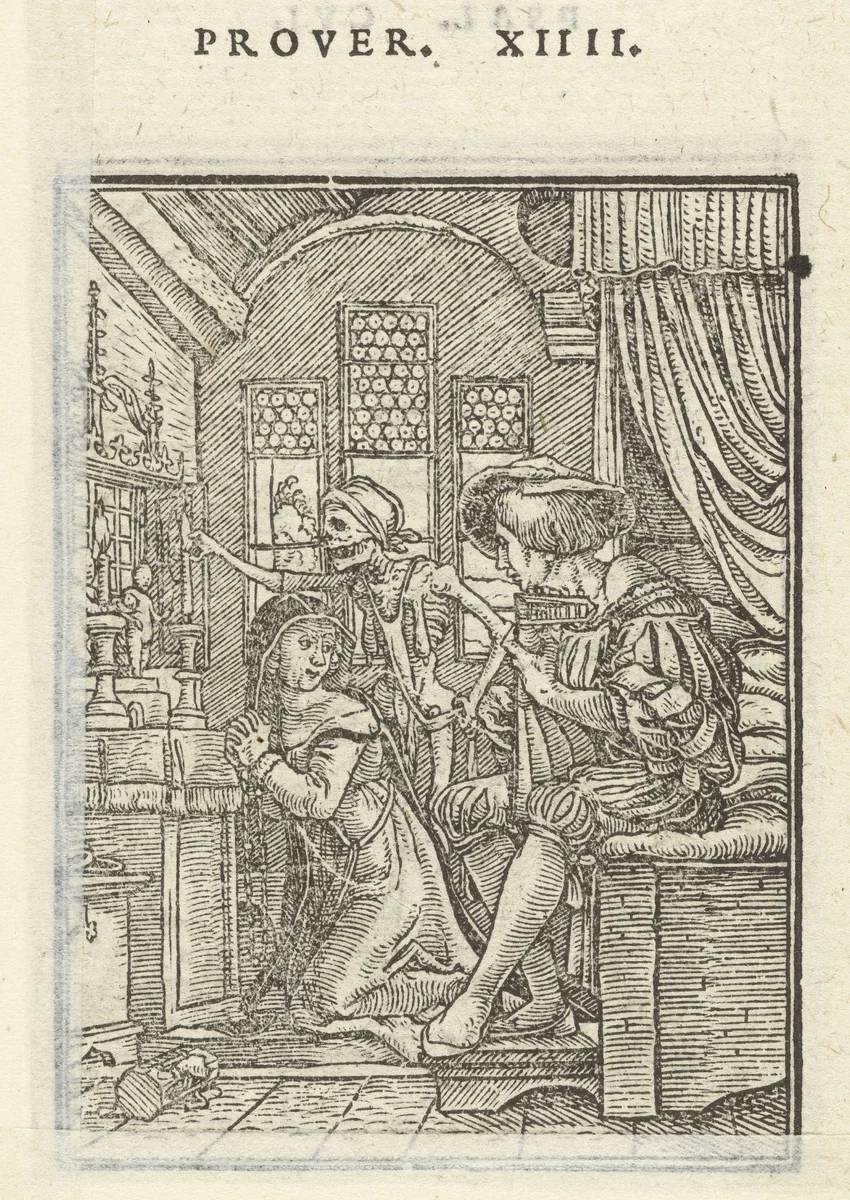 Non en de Dood by Hans Holbein, print, 1524-1526