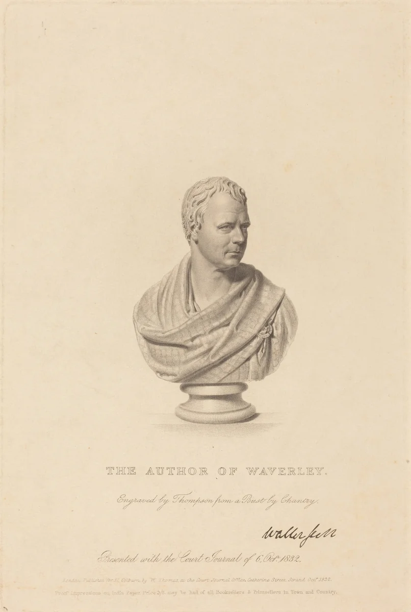 Bust of Sir Walter Scott by James Thomson
Sir Francis Legatt Chantrey, print, 1832