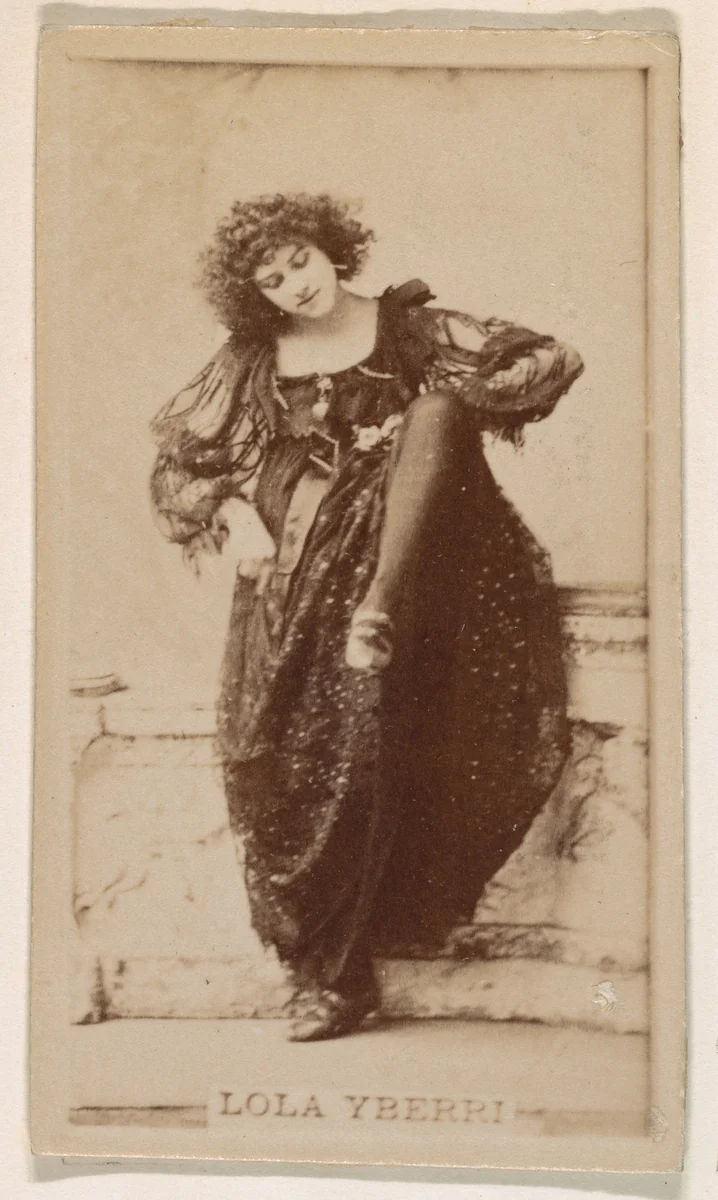 Lola Yberri, from the Actresses series (N245) issued by Kinney Brothers to promote Sweet Caporal Cigarettes by Kinney Brothers Tobacco Company, photograph, 1890