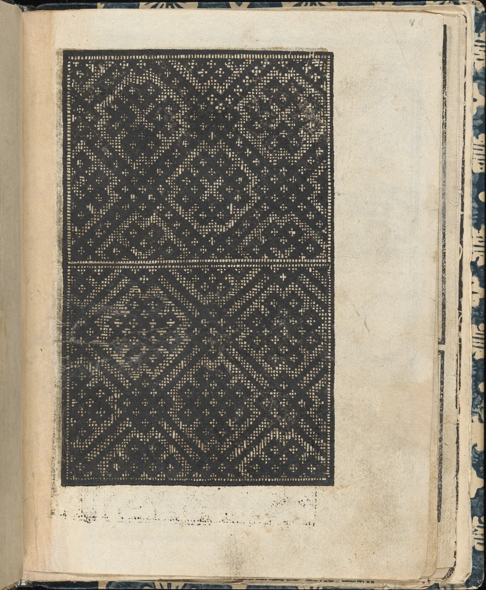 Essempio di recammi, page 8 (recto) by Giovanni Antonio Tagliente, book, 1530