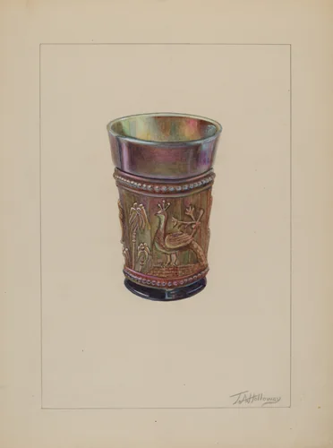Iridescent Jar by Thomas Holloway, index of american design, 1937