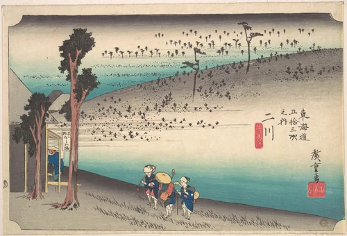 Futagawa, Saru ga Baba by Utagawa Hiroshige (歌川広重), print, 1824-1844
