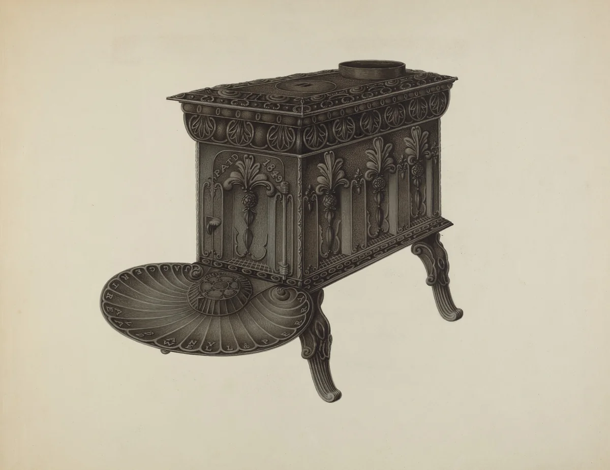 Foot Stove by Wilbur M Rice, index of american design, 1937