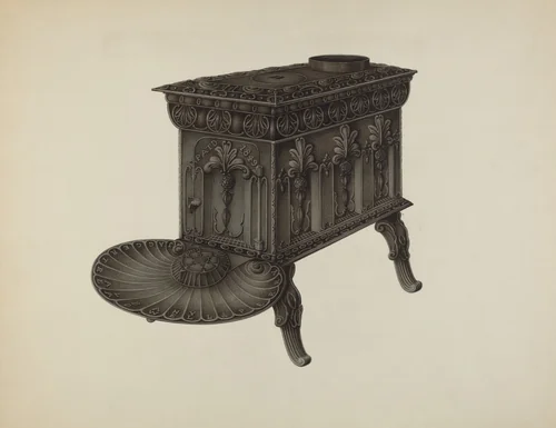 Foot Stove by Wilbur M Rice, index of american design, 1937