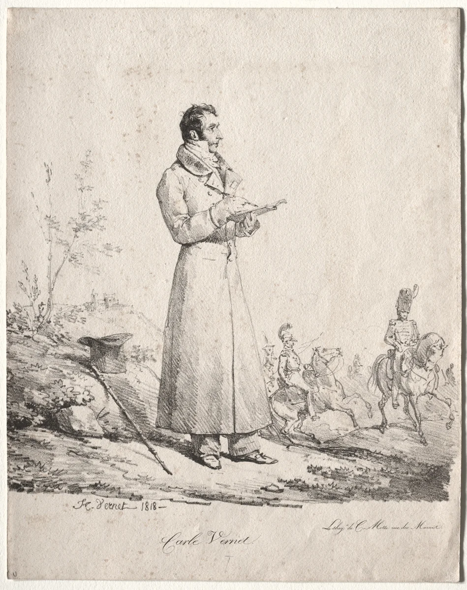 Antoine Charles Horace Vernet, called Carle by Horace Vernet, print, 1818