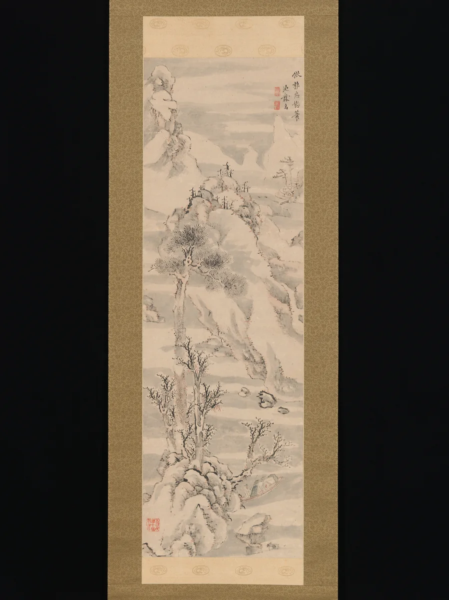 Wintry Landscape, in the Style of Guo Zhongshu by Ike no Taiga (池大雅), painting, 1767-1799