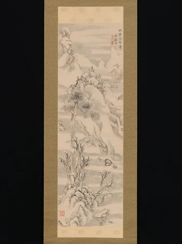 Wintry Landscape, in the Style of Guo Zhongshu by Ike no Taiga (池大雅), painting, 1767-1799