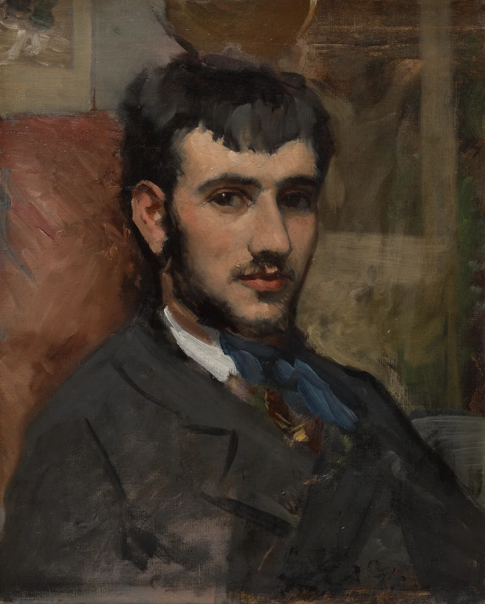 Portrait of Renoir by Frédéric Bazille, painting, 1867