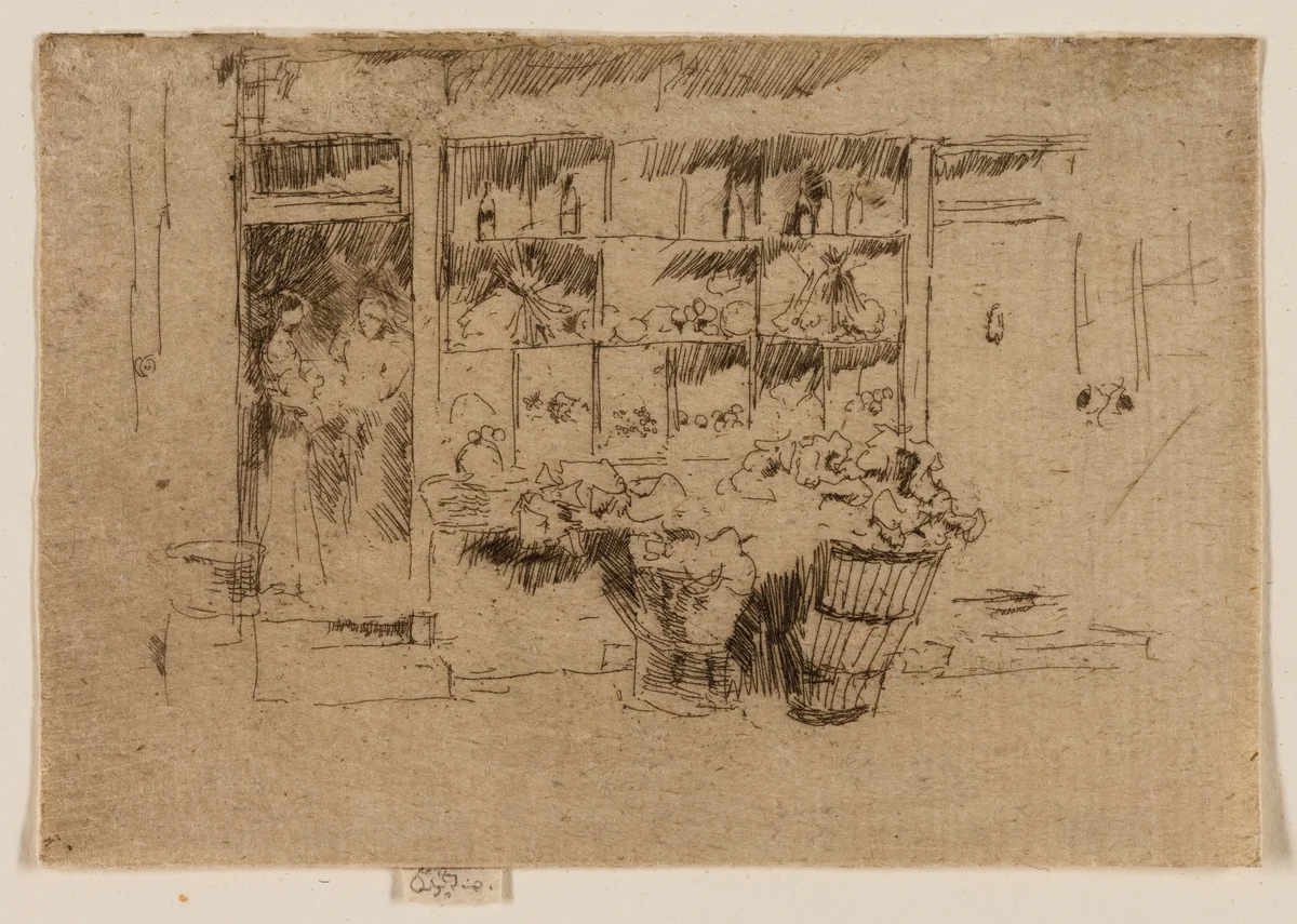 Little Greengrocer's Shop, Chelsea by James McNeill Whistler, print, 1886