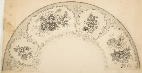 Lace Design by anonymous, drawing, 1800-1899