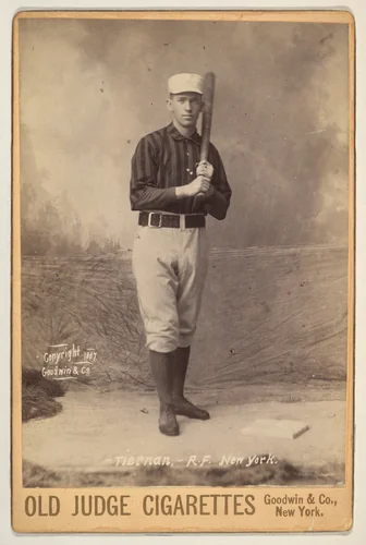 Tiernan, Right Field, New York, from the series Old Judge Cigarettes by Goodwin & Company, photograph, 1887