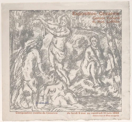 Exhibition Announcement and Catalogue for a Cézanne show at the Galerie Vollard (May 9–June 10, 1898) by Paul Cézanne, print, 1898