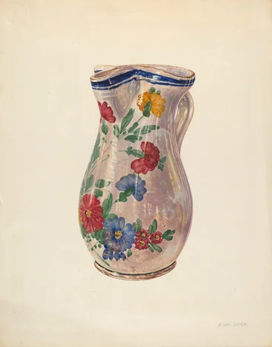 Pitcher by Alfred Walbeck, index of american design, 1938