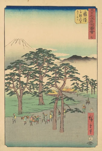 Fujisawa-shuku by Andō Hiroshige, print, 1855