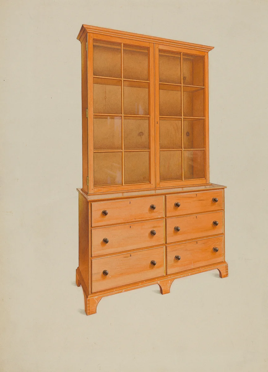 Shaker Cabinet by John W. Kelleher, index of american design, 1937