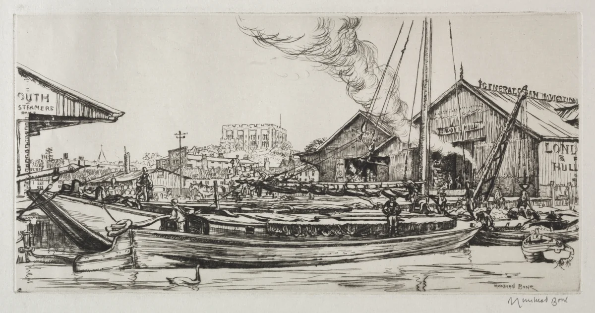 Norwich Castle by Muirhead Bone, print