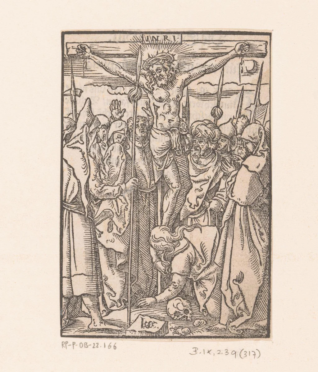 Kruisiging van Christus by Unknown, print, 1552