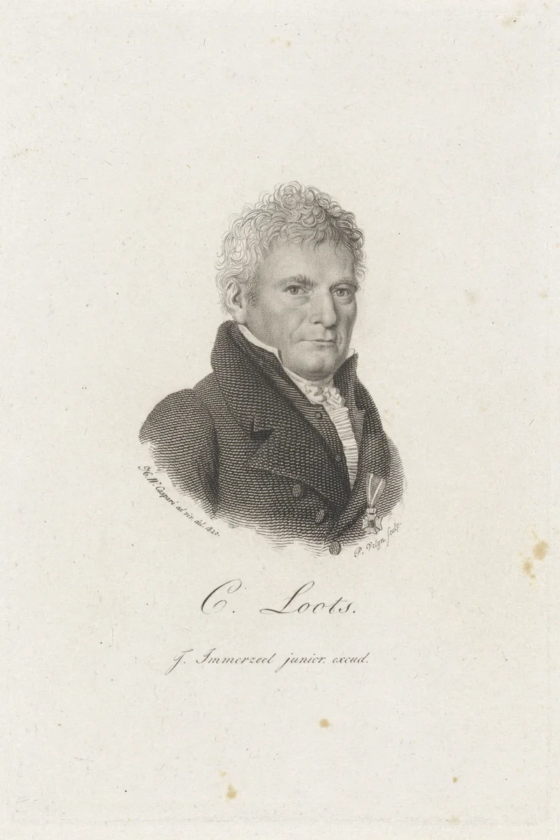 Portret van Cornelis Loots by Philippus Velijn, print, 1820-1836