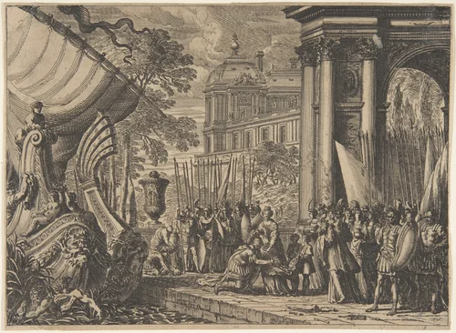 Aeneas's Farewell to Dido by Jean Le Pautre, print, 1618-1682