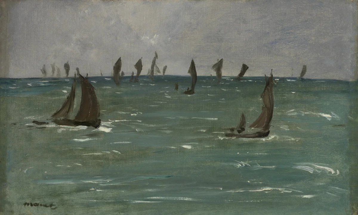 Boats at Berck-sur-Mer by Edouard Manet, painting, 1873