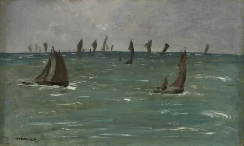 Boats at Berck-sur-Mer by Edouard Manet, painting, 1873