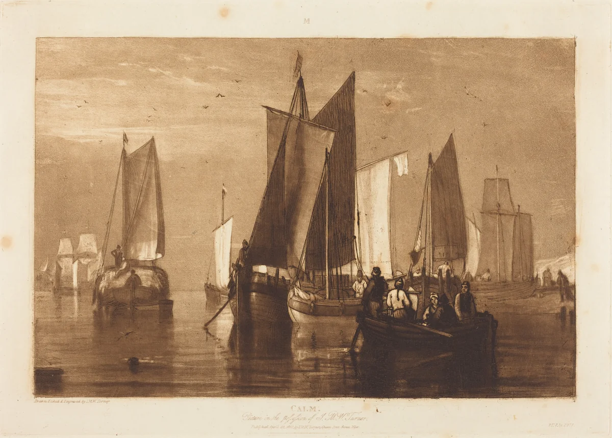 Calm by Joseph Turner, print, 1812