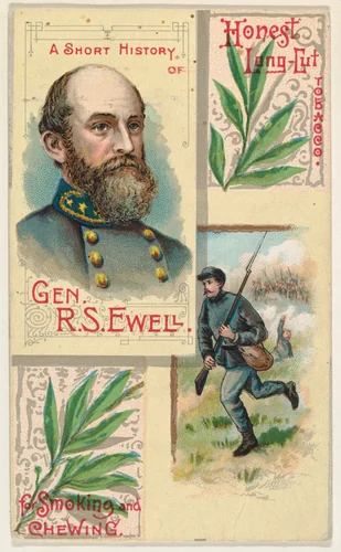 A Short History of General R. S. Ewell, from the Histories of Generals series (N114) issued by W. Duke, Sons & Co. to promote Honest Long Cut Smoking and Chewing Tobacco by W. Duke, Sons & Co., print, 1888