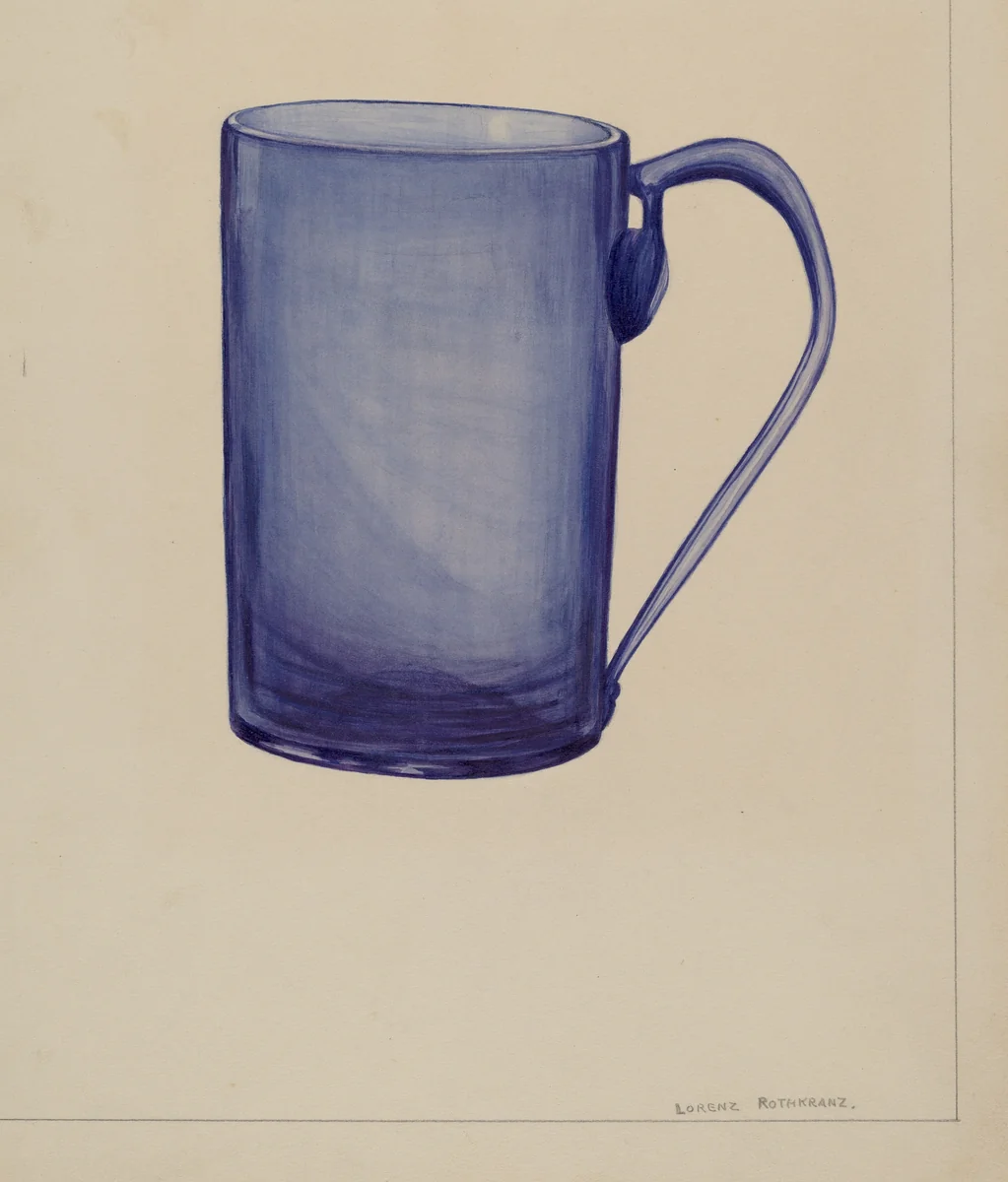 Mug by Van Silvay, index of american design, 1935-1942