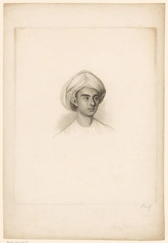 Portret van Mu'izz Ud-Din Sultan by Charles Picart, print, 1807