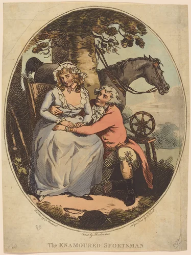 The Enamoured Sportsman by Thomas Rowlandson, print, 1756-1827