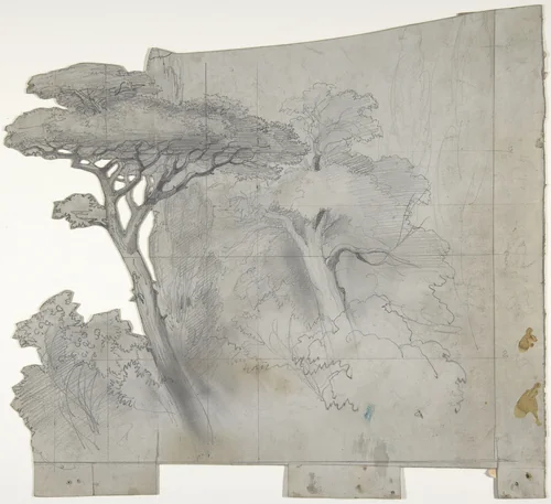 Design for a Stage Set at the Opéra, Paris by Eugène Cicéri, drawing, 1825-1890