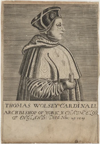 Thomas Wolsey, Cardinal by Anonymous Artist; Renold Elstrack, print, 1571-1625