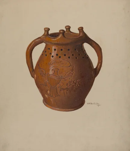 Pa. German Puzzle Mug by Eugene Shellady, index of american design, 1938