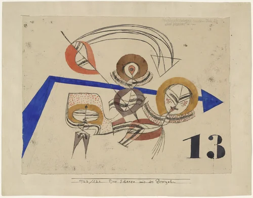 Scherzo with Thirteen (Das Scherzo mit der Dreizehn) by Paul Klee, drawing, 1922
