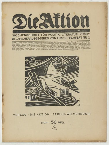 Die Aktion, vol. 7, no. 37/38 by Conrad Felixmüller
Wilhelm Schuler, periodical, 1917