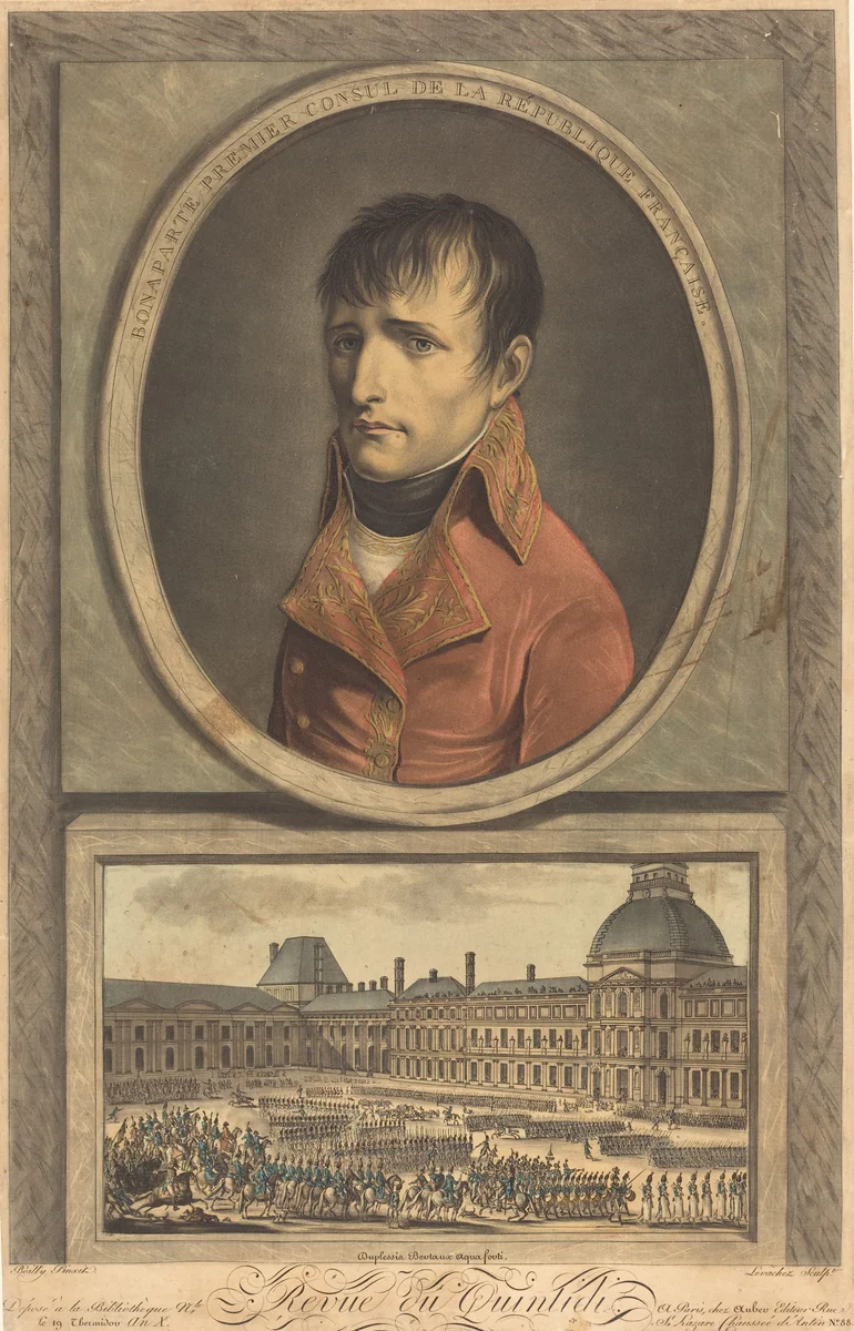 Bonaparte Premier Consul de la Republique Française by Charles Francois Gabriel Levachez, print, 1740-1820