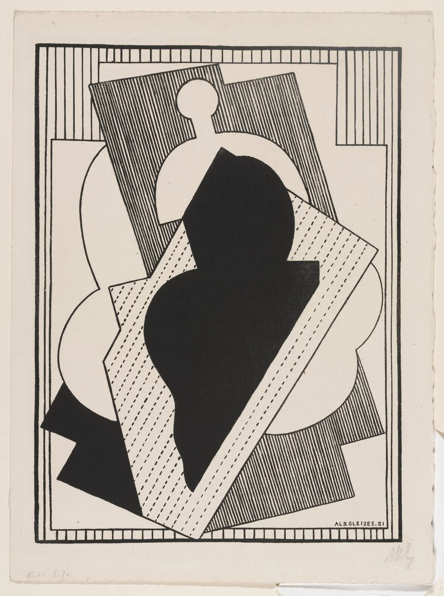 Centre noir (Black Center) by Albert Gleizes, print, 1921