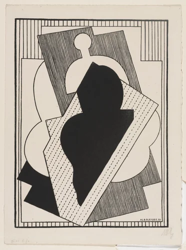 Centre noir (Black Center) by Albert Gleizes, print, 1921