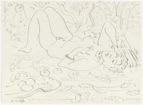 Reclining Nude by Henri Matisse, drawing, 1927