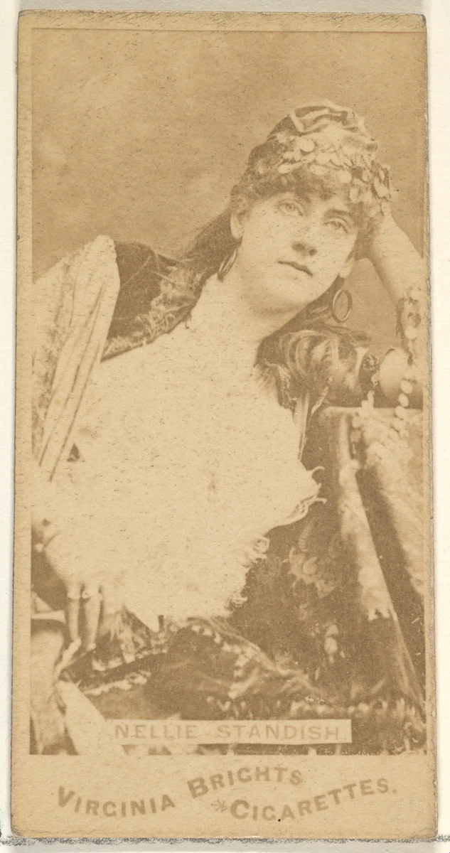 Nellie Standish, from the Actors and Actresses series (N45, Type 1) for Virginia Brights Cigarettes by Allen & Ginter, photograph, 1885-1891