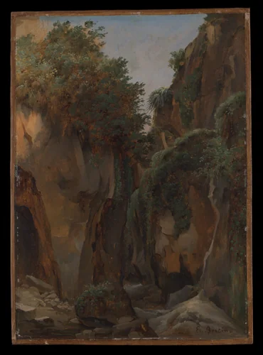Ravine at Sorrento by Edouard Bertin, drawing, 1821-1871