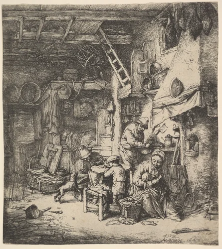 The Family by Adriaen van Ostade, print, 1647